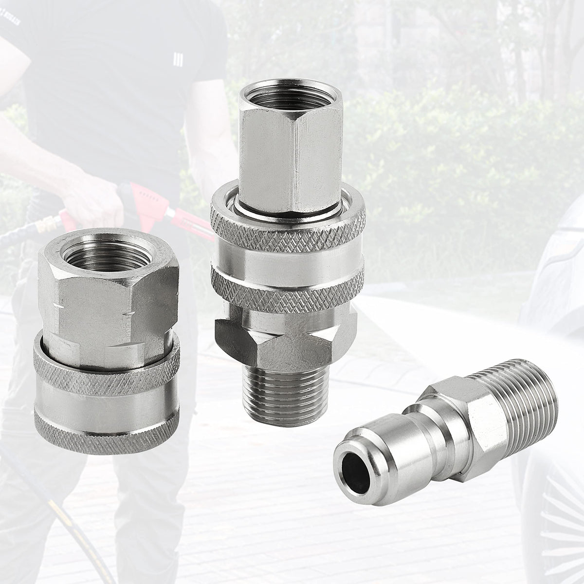 Raincovo male and female thread adapters for compatibility