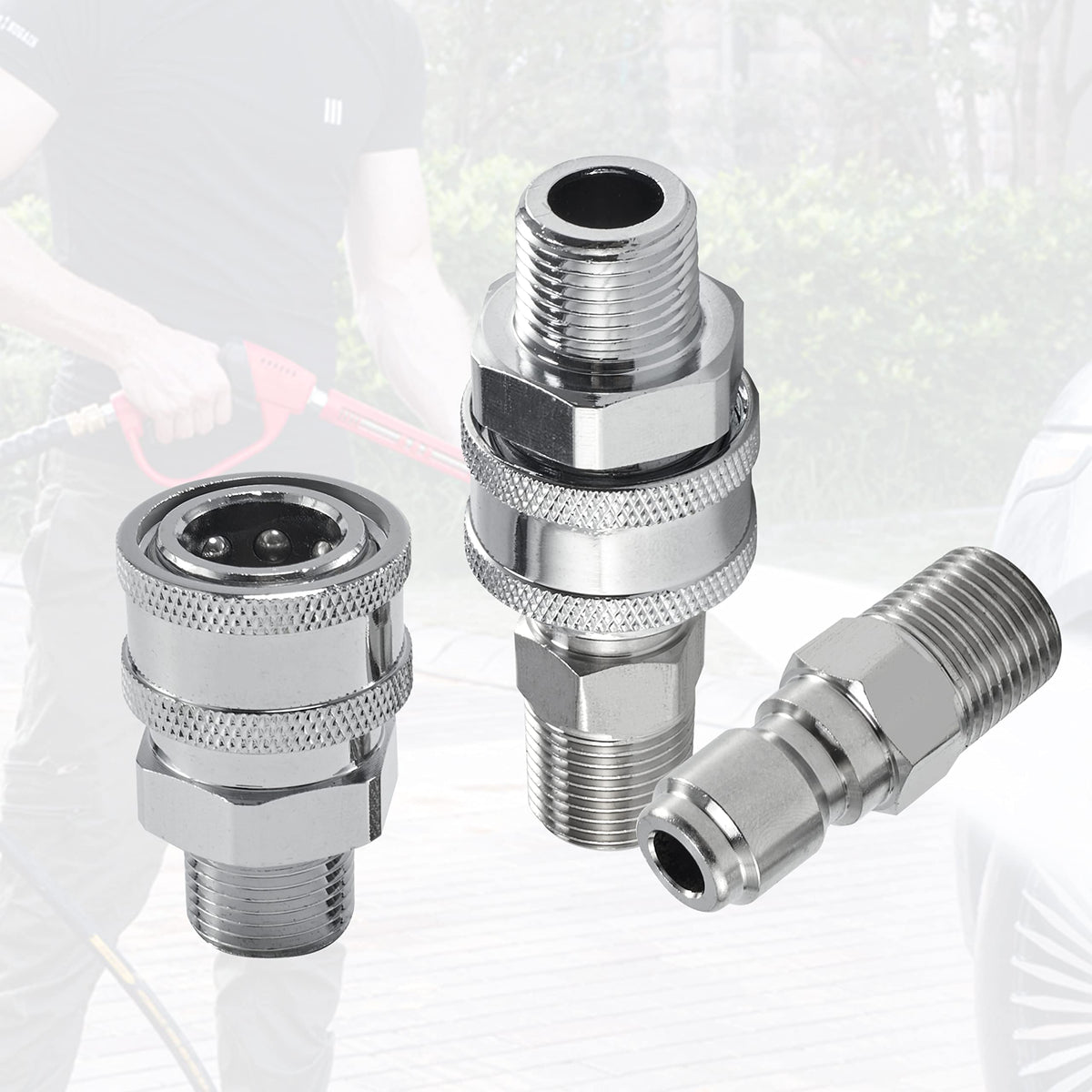 Raincovo adapters handle up to 5000 PSI for tough cleaning tasks.