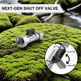 Raincovo pinpoint jet nozzle focuses spray for targeted cleaning tasks.