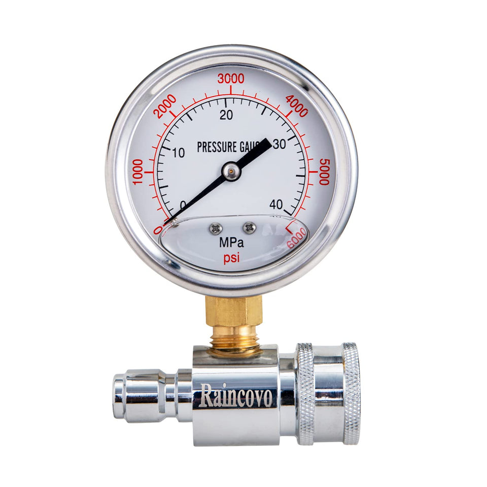 Raincovo gauge display with clear dual dials for precise readings during cleaning tasks