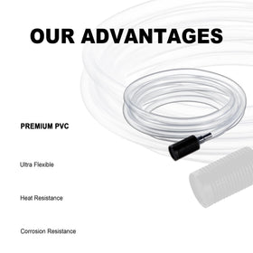 Raincovo siphon hose flexible suction for easy handling outdoors.