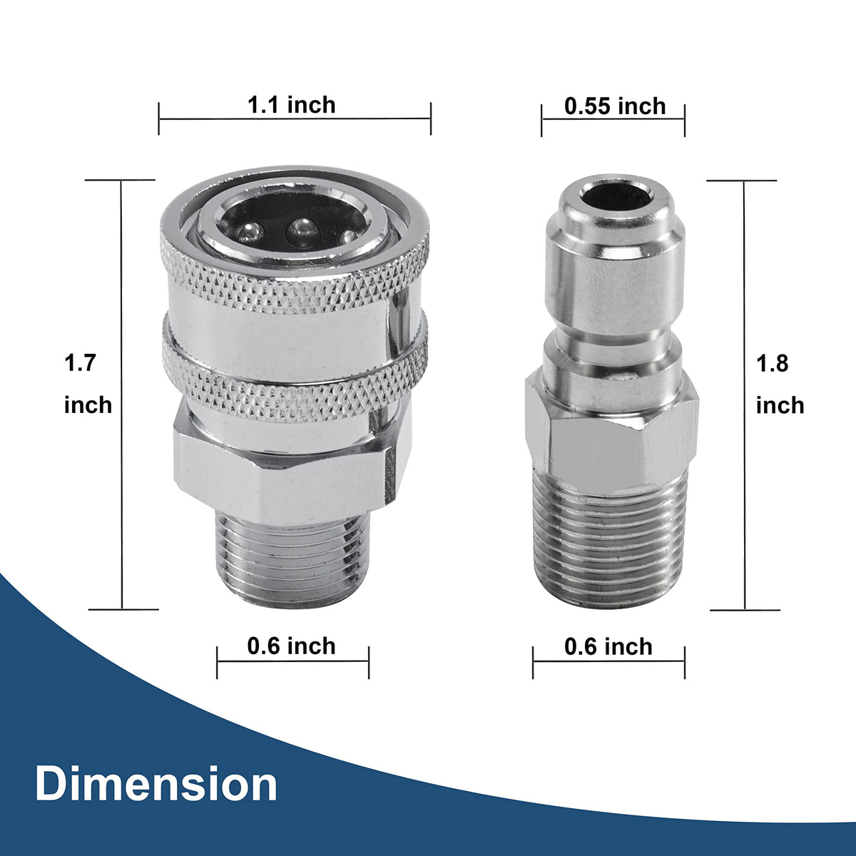 Raincovo fittings crafted from stainless steel and chrome brass for durability.