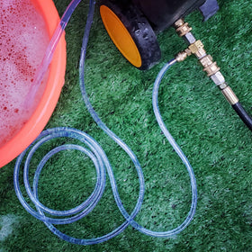 Raincovo PVC hose supports hot and cold water use from 32°F to 122°F.