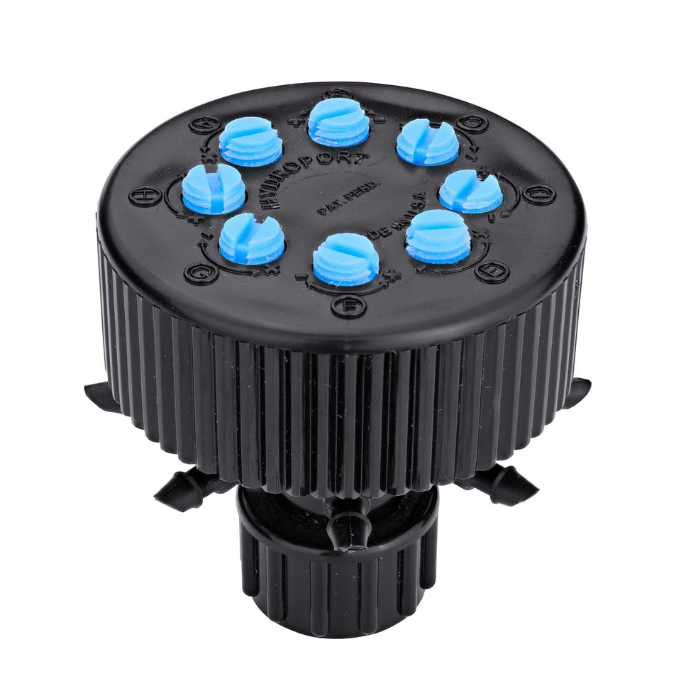 Raindrip 13800UB hydro-port bubbler installation on sprinkler riser for converting to drip irrigation