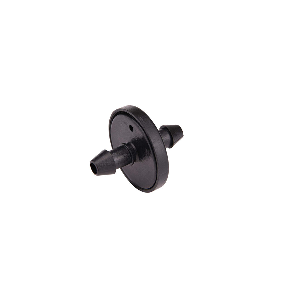 Raindrip 117025B inline dripper for precise 1 GPH watering on 1/4-inch tubing for shrubs.