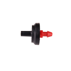 Raindrip PC2050B emitter black label close-up for 1 GPH application.