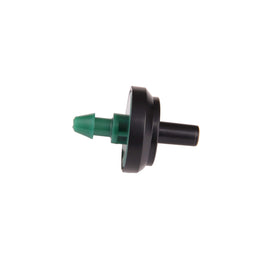Raindrip PC8050B self-cleaning turbulent flow reduces clogging risk.