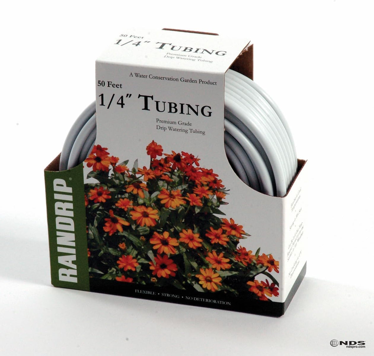 Raindrip R255DT supply tubing for precise water delivery to emitters.