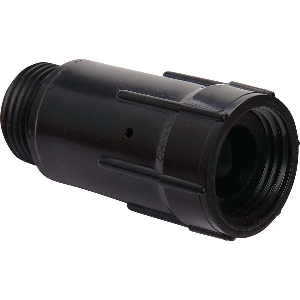 Raindrip R463CT 3/4-inch regulator front view; helps stabilize drip system pressure for emitters.