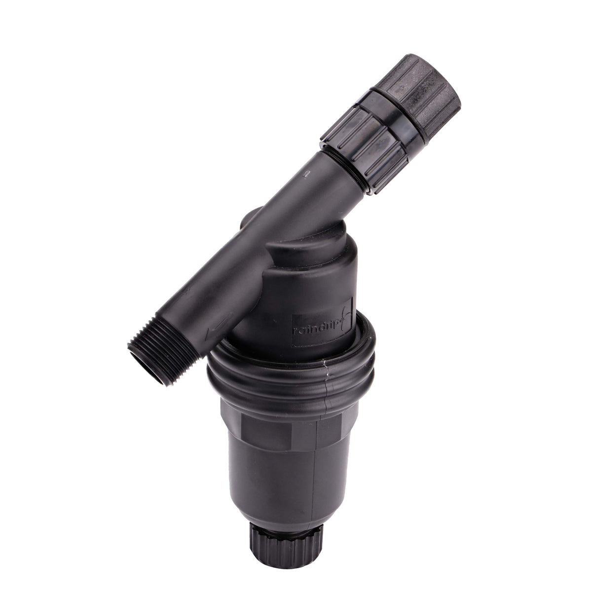 Raindrip Y-filter assembly showing 3/4 in connections for drip irrigation