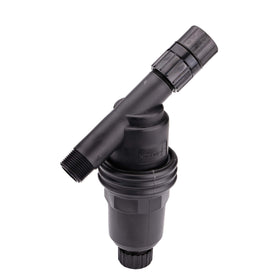 Raindrip Y-filter assembly showing 3/4 in connections for drip irrigation
