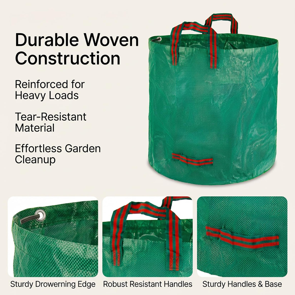 RainFlow collapsible garden bag opened for 42-gallon capacity