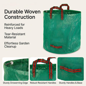 RainFlow collapsible garden bag opened for 42-gallon capacity