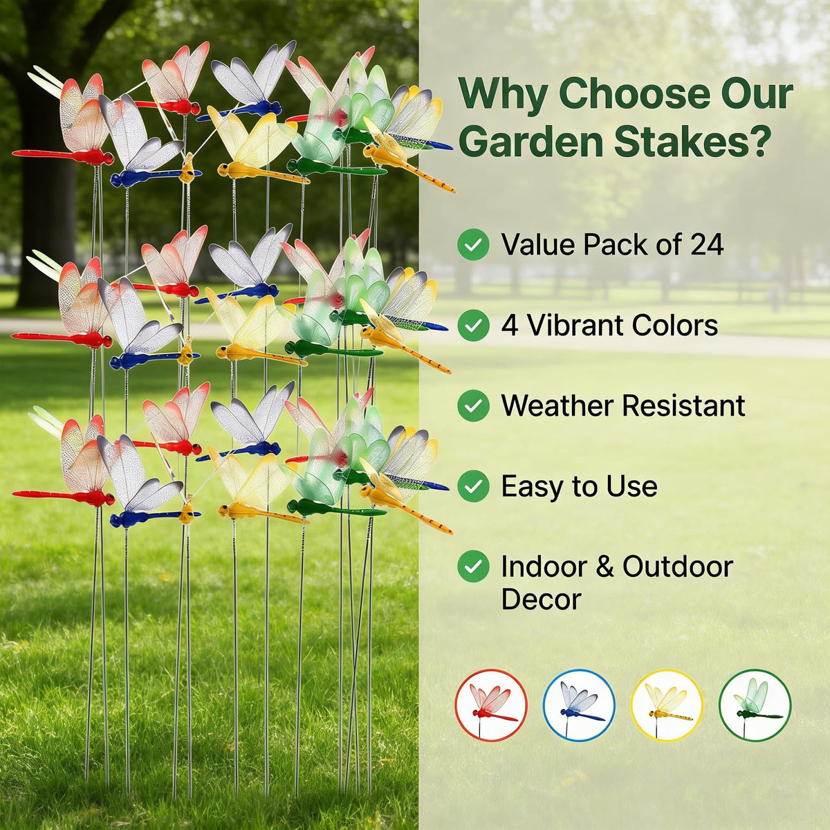 RAINFLOW detailed wings PVC dragonfly close-up shows durable wings for outdoor decor