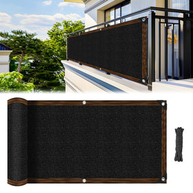 RAINFLOW fence privacy screen on a fence offers privacy with airflow.