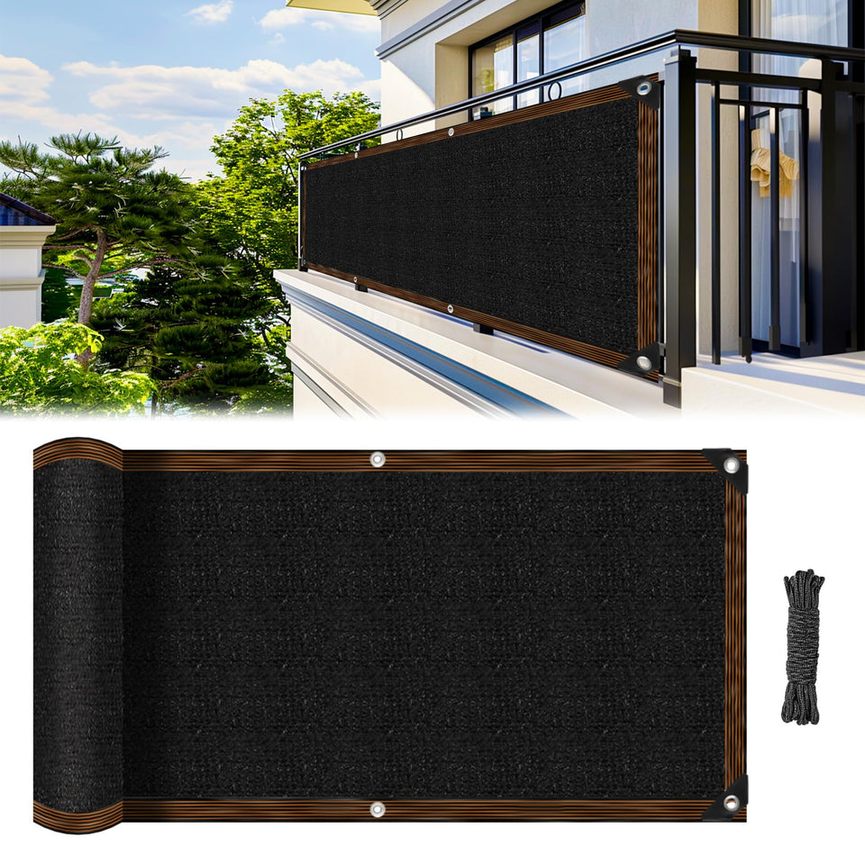 RAINFLOW fence privacy screen on a fence offers privacy with airflow.