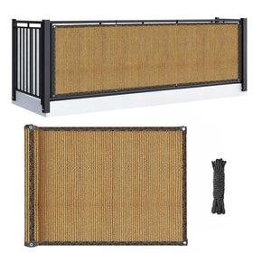 RAINFLOW outdoor privacy screen in brown for balcony privacy and airflow