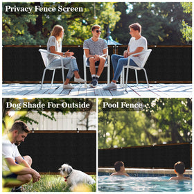 RAINFLOW black privacy screen on a balcony enhances seclusion for apartments.