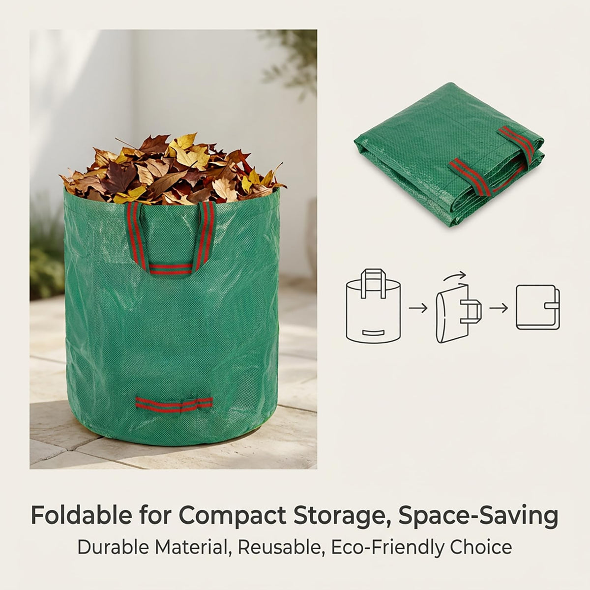 RainFlow four-handle design enables easy transport outdoors