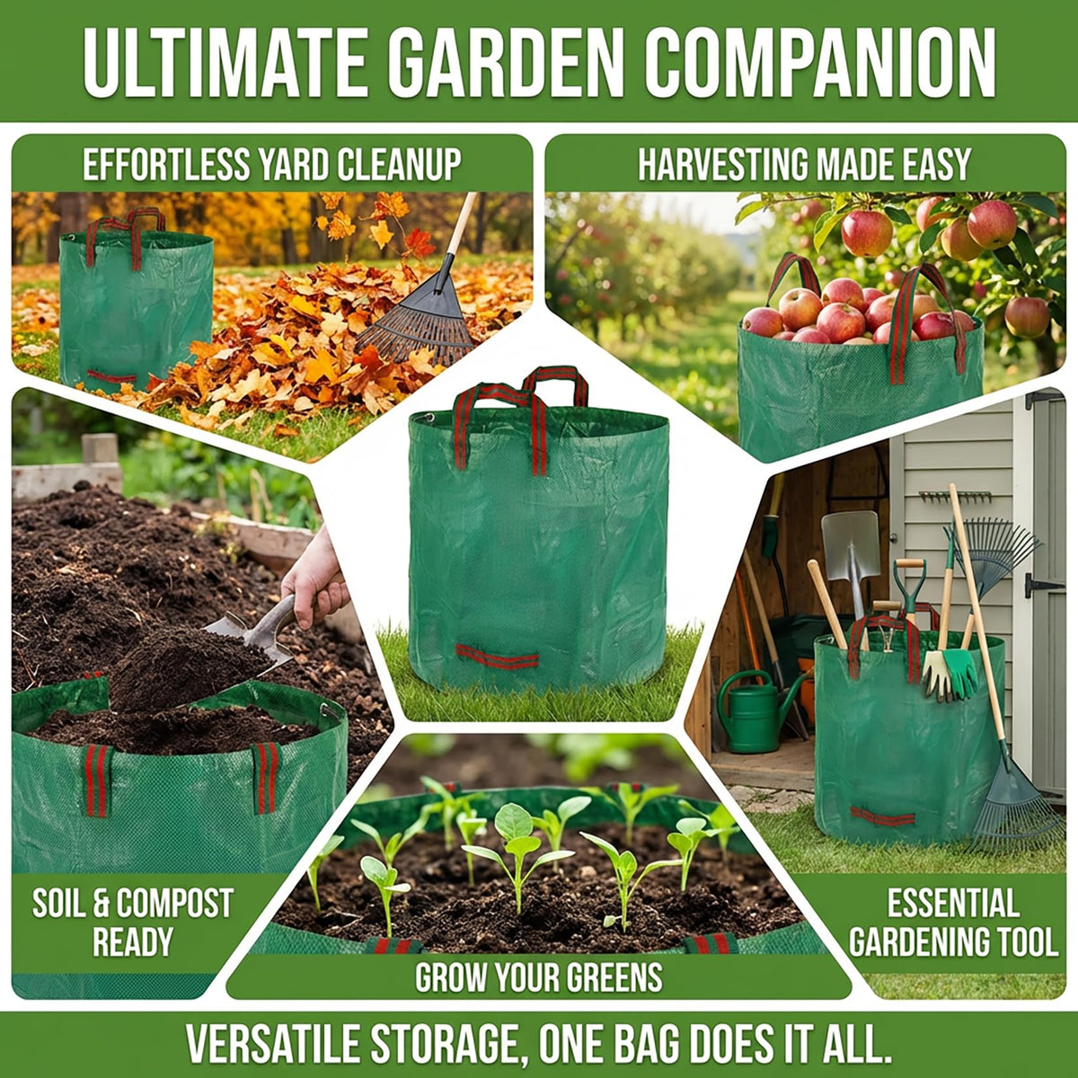 RainFlow multiuse yard bag suitable for garden and camping tasks
