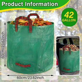 RainFlow tear-resistant fabric bag handling heavy garden debris