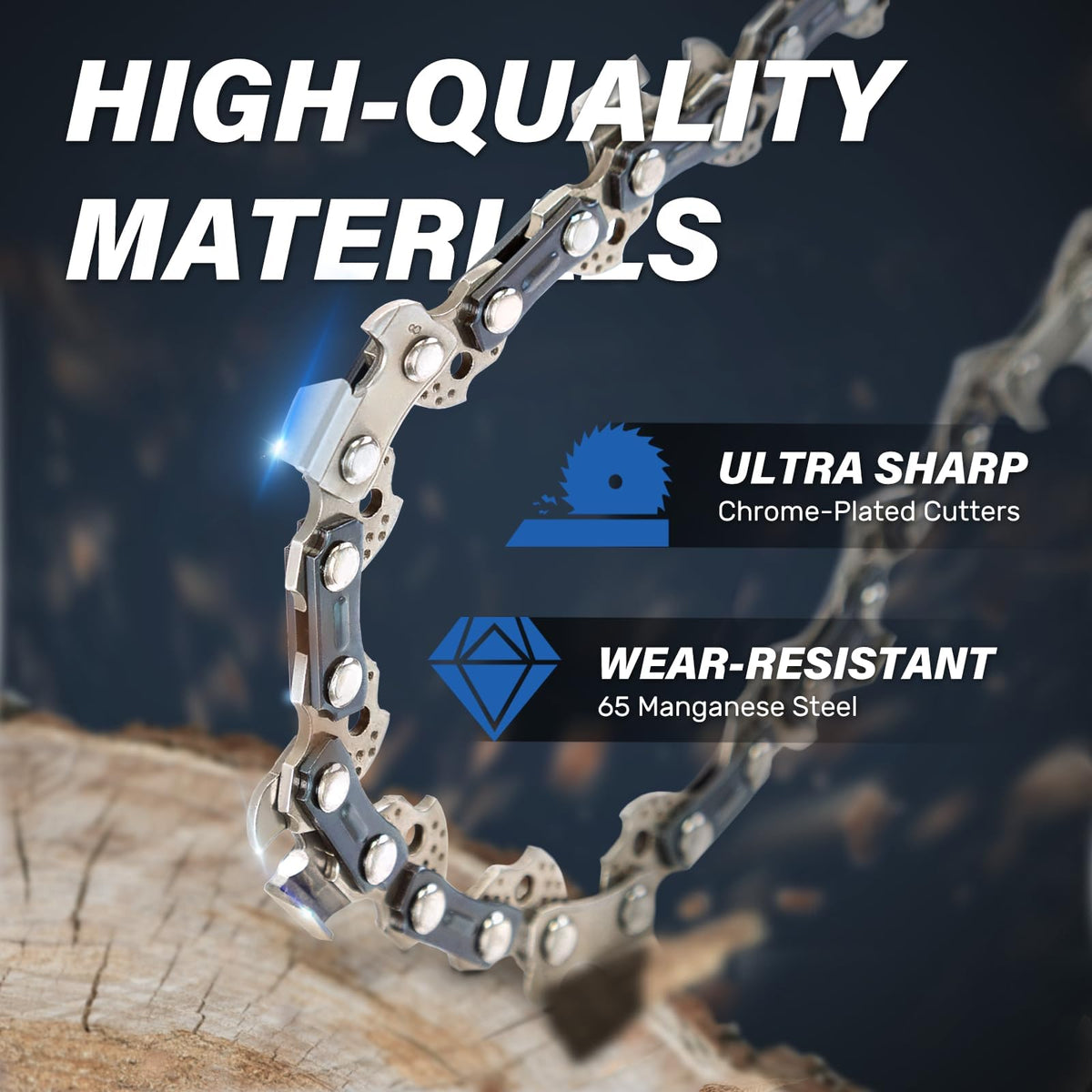 RAINHOL 3-8 inch LP pitch chain delivers smooth, consistent cutting