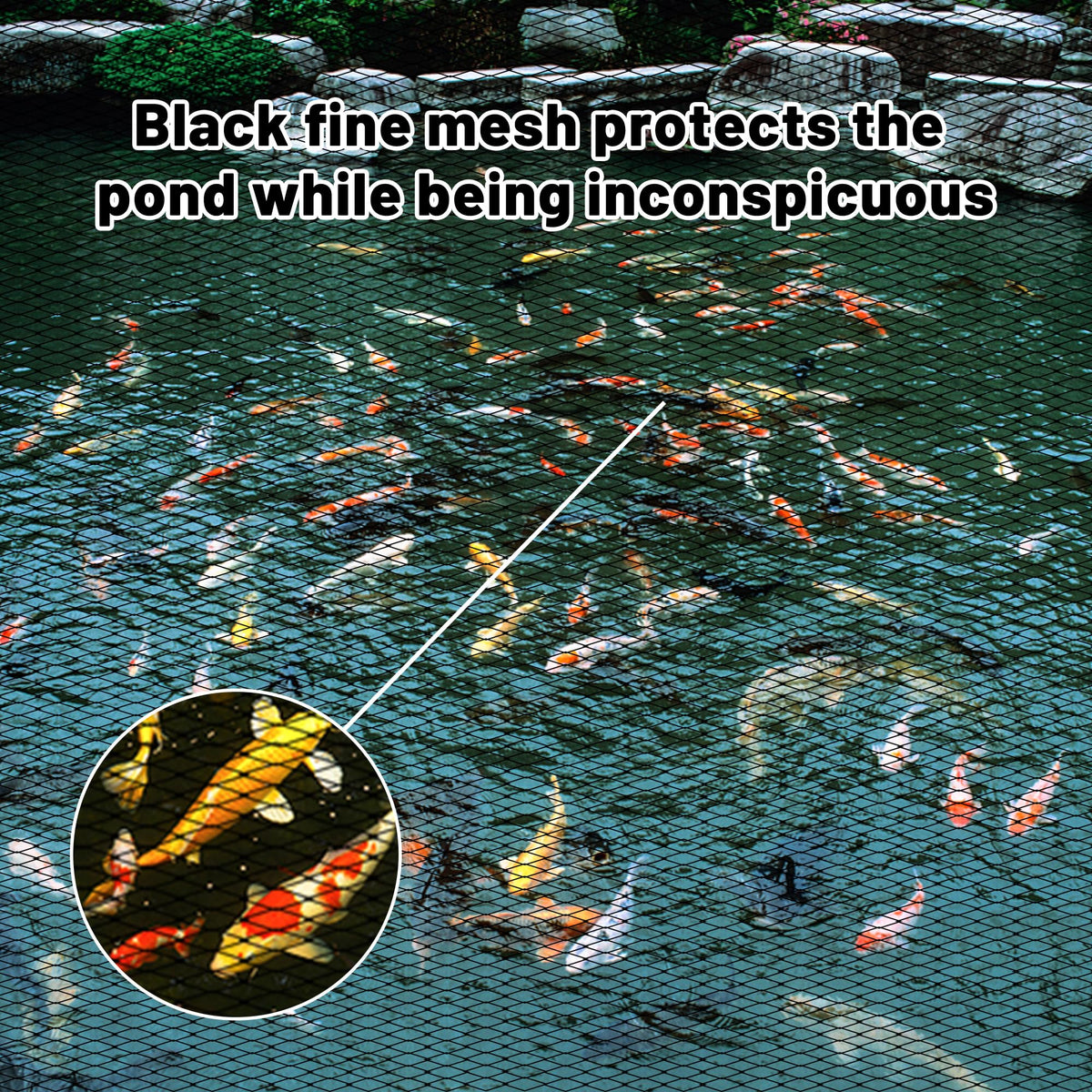 Rainleaf multipurpose pond netting can be cut to fit any pond shape.