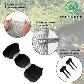 Rainleaf pond netting protects koi from birds and predators around the pond.