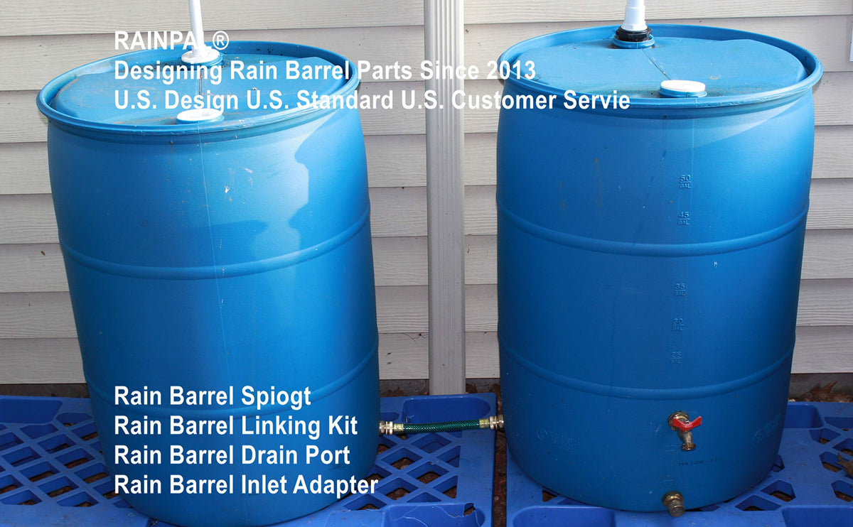RainPal RBL020 packaging includes two brass bulkheads and one hose.