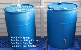 RainPal RBL020 packaging includes two brass bulkheads and one hose.