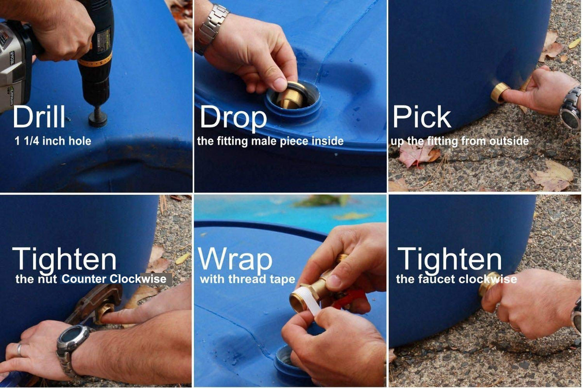 RAINPAL RBS022 thread tape included for faster, leak-free sealing during setup
