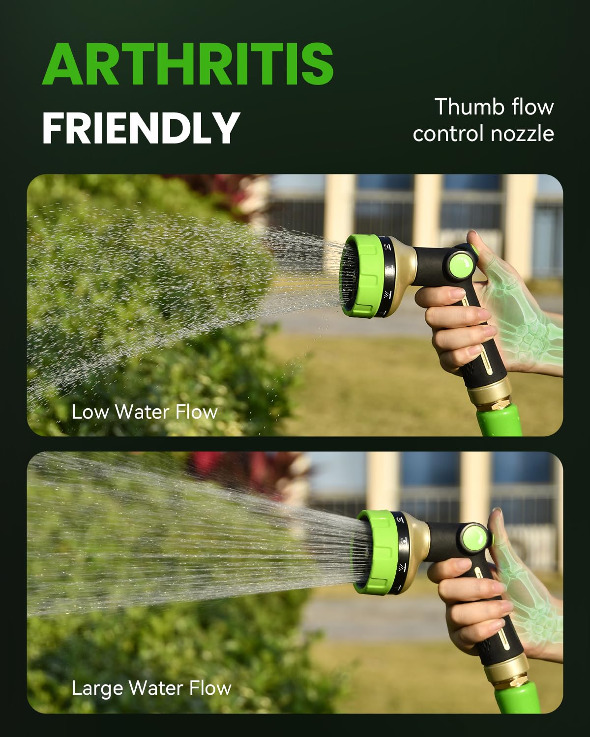 RAINPOINT 10-pattern sprayer dial for versatile garden watering and cleaning