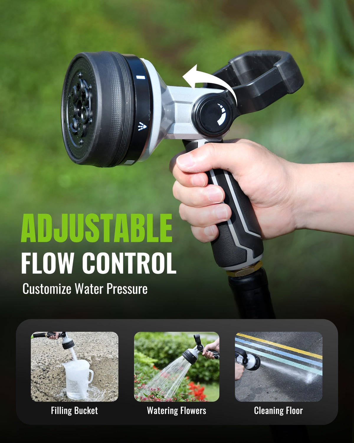 RAINPOINT 3/4-inch thread connection ensures leak-free hose compatibility.