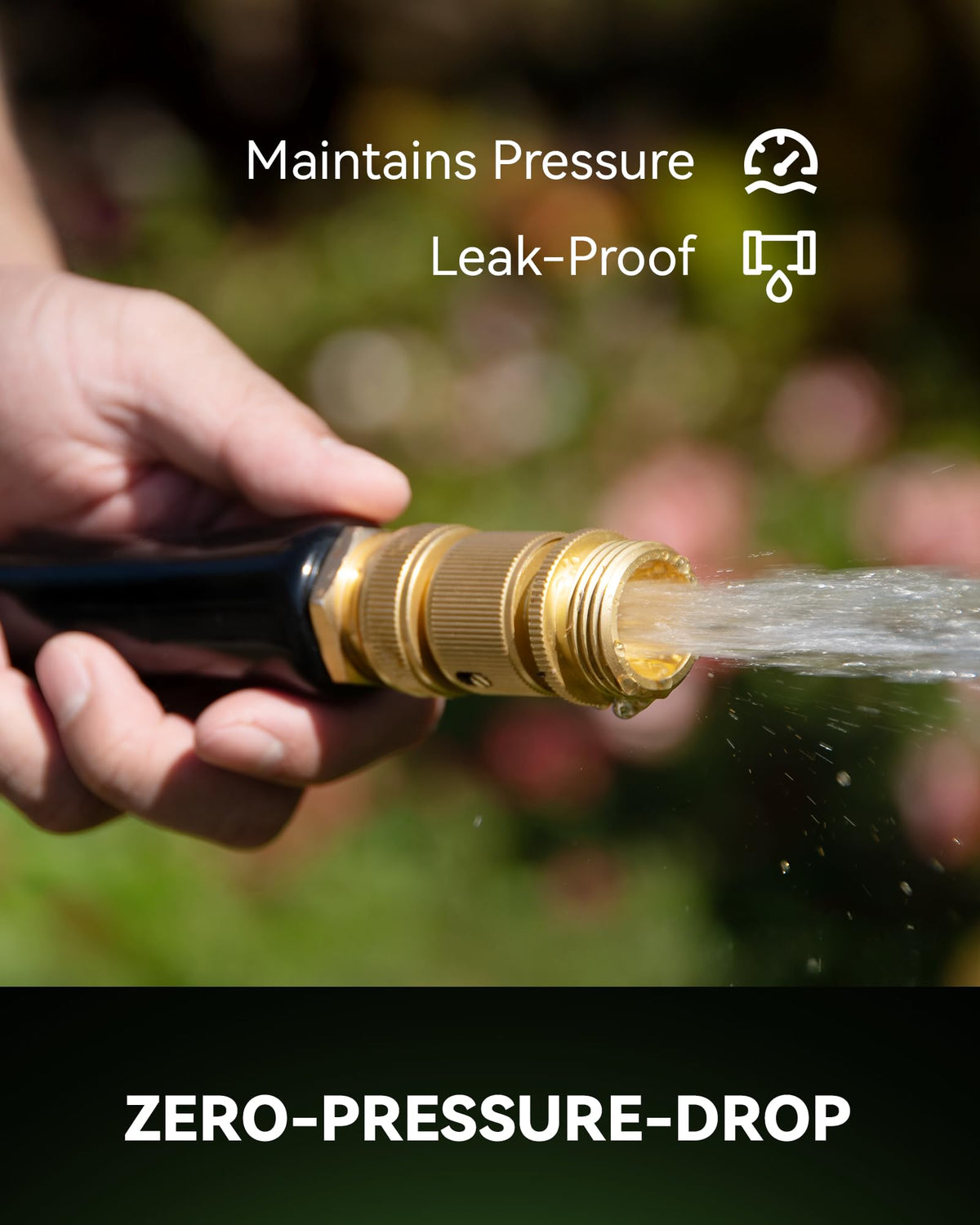 RainPoint brass quick connectors set showing durable solid brass construction
