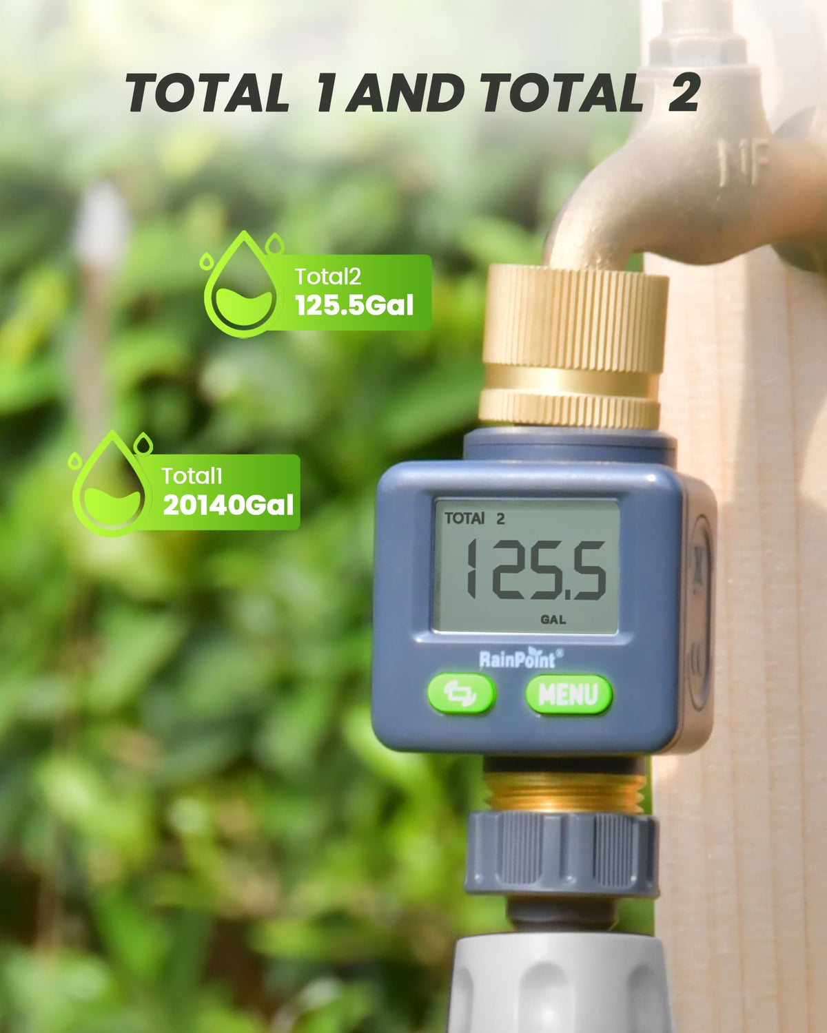 Rainpoint double leak proof design keeps components dry during outdoor use.