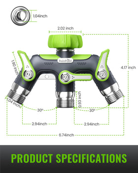 RAINPOINT heavy-duty garden setup supports hoses, sprinklers, and timers.