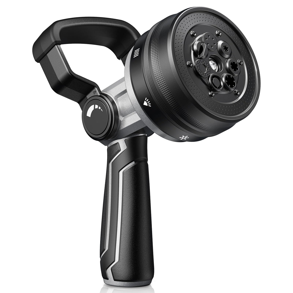 RAINPOINT fireman nozzle 7-modes for versatile garden care.