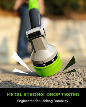 RAINPOINT thumb flow control on the nozzle enables one-handed flow adjustment.