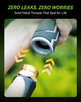 RAINPOINT universal-fit design fits standard 3/4 inch hoses without adapters.