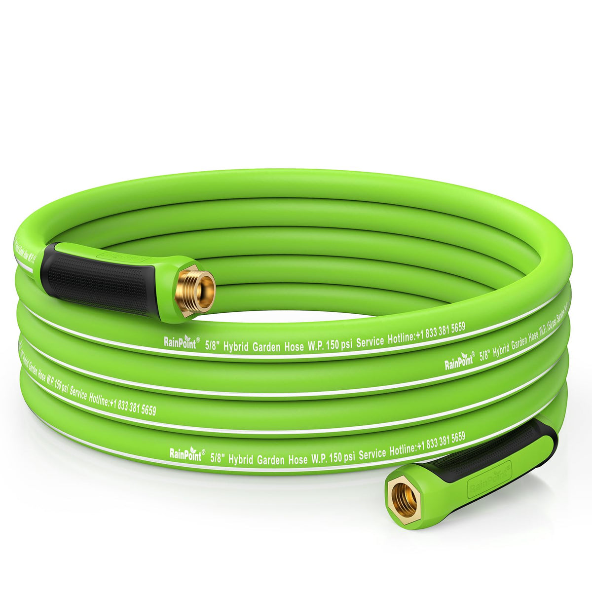 RainPoint garden hose 25ft flexible hybrid rubber for easy watering