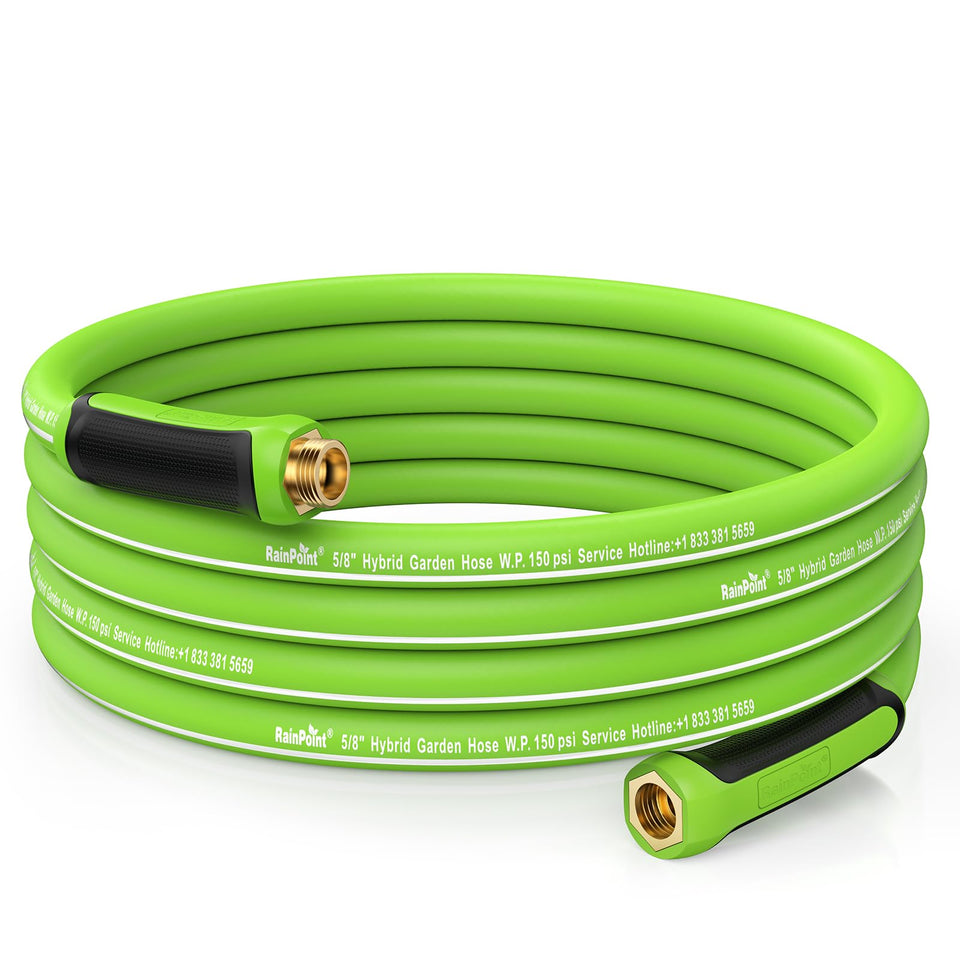 RainPoint garden hose 25ft flexible hybrid rubber for easy watering