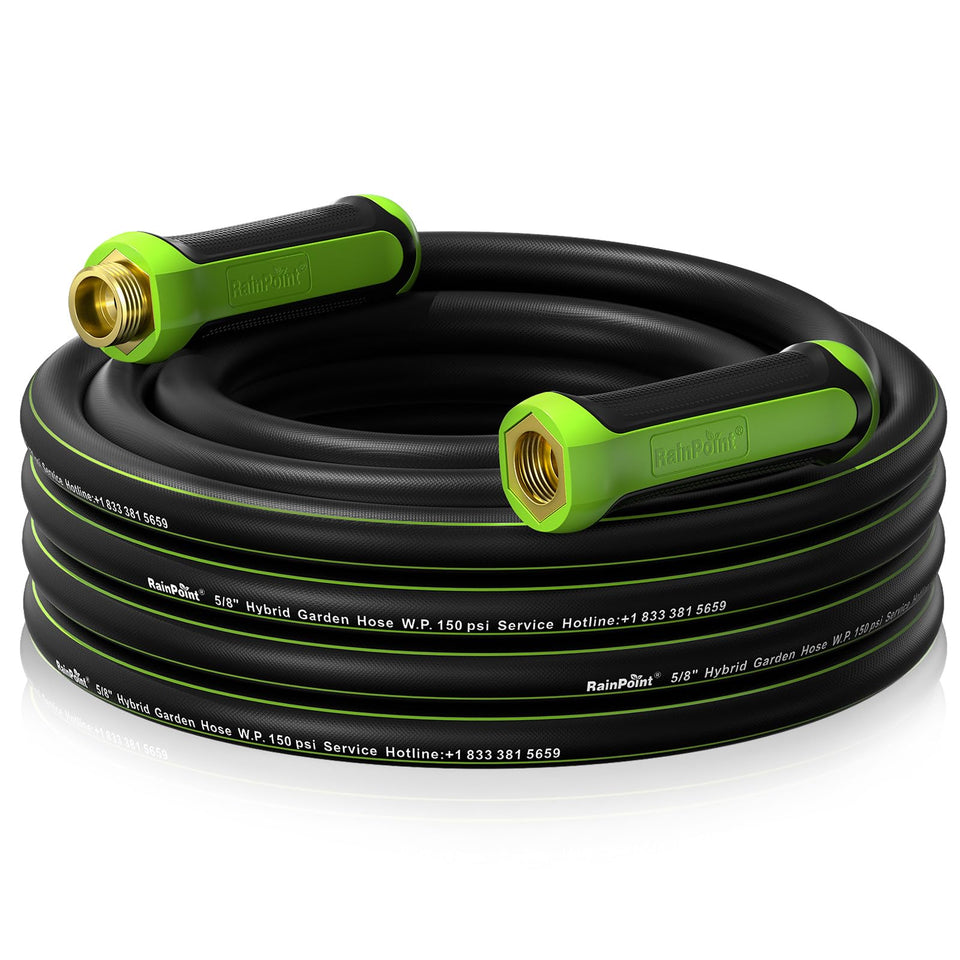 RainPoint garden hose 25ft no-kink design for smooth watering.