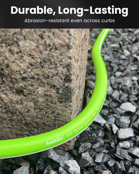 RAINPOINT Garden Hose 50ft with swivel handle for effortless connections and less twisting.