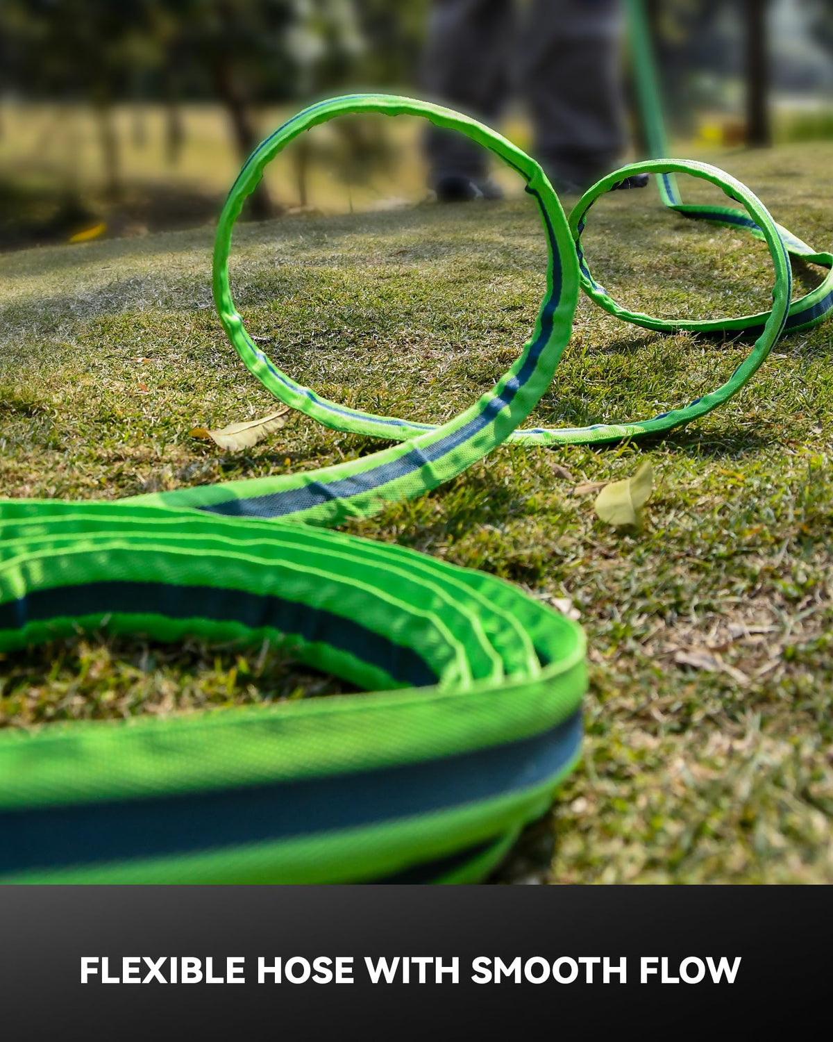 RainPoint flexible coiling enhances easy storage and transport around the garden.