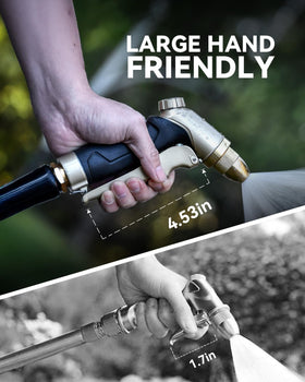 RAINPOINT garden hose nozzle adjustable-patterns offers mist, spray, and jet options for plants.