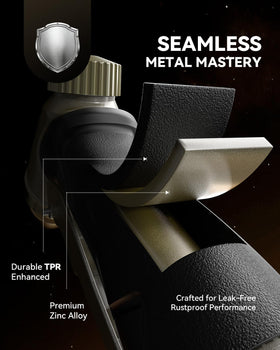 RAINPOINT garden hose nozzle ergonomic grip ensures comfortable control during watering.