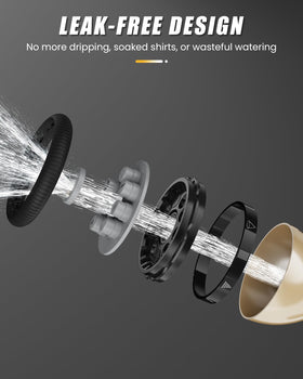 RAINPOINT ergonomic handle provides comfortable grip during long watering sessions