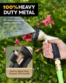 RainPoint nozzle shows ergonomic handle for comfortable grip during long watering.