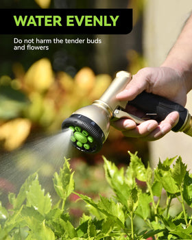 RAINPOINT nozzle in use watering plants with gentle spray for healthy growth