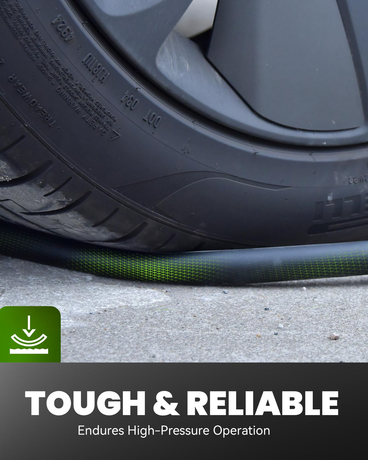 RainPoint smooth-flow hose minimizes interruptions for reliable cleaning.